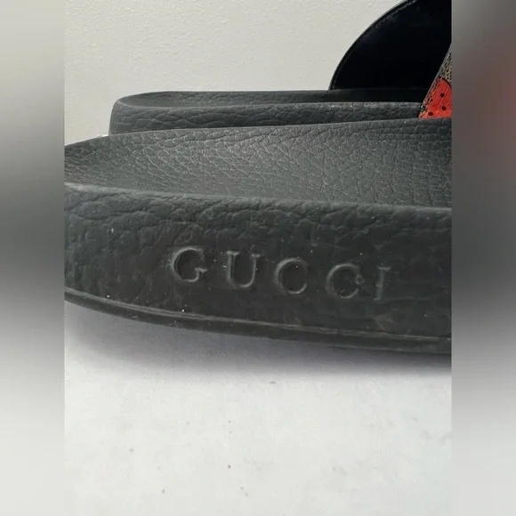Gucci Black and Brown Strawberry Sandals - Picture 12 of 14
